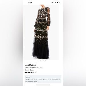 Mac Duggal embroidered gown